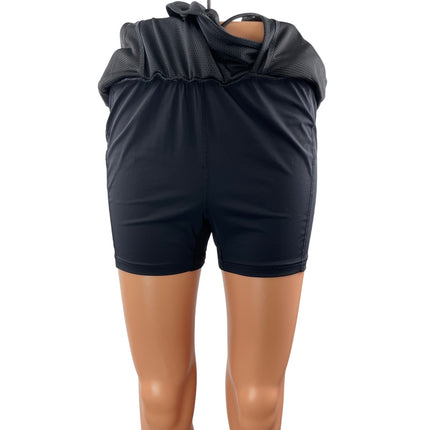 Outdoor Voices Gray Drawstring Athletic Running Built-In Shorts Skirt Skort Sz S