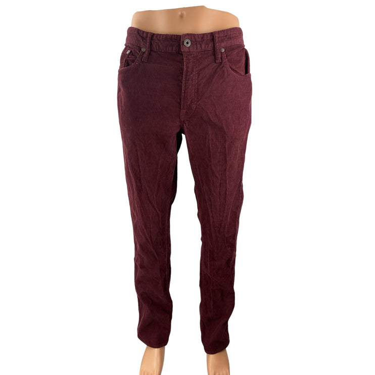 Bonobos Men's Red Maroon Straight Leg Trouser Chino Khaki Pants Size 35x32
