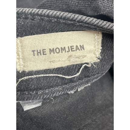 Madewell The MomJean Black Distressed High Waist Straight Denim Jeans Pants 26
