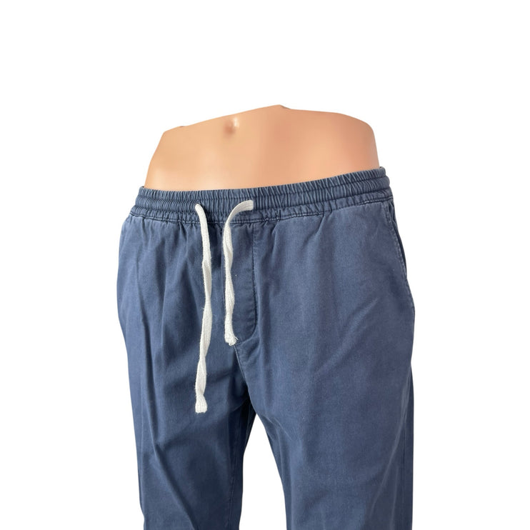 Marine Layer Men's Blue Slim Fit Drawstring Tapered Jogger Sweat Pants Size L