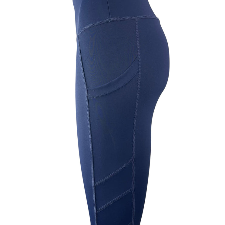 New Balance Harmony Pocket Blue High Waist Activewear Skinny Leggings Pants Sz S