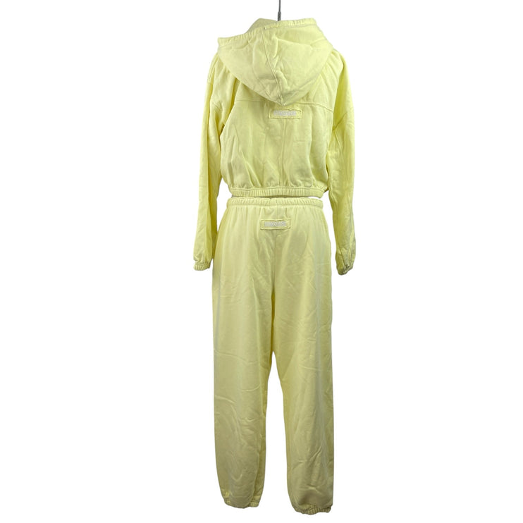 Gymshark Women's Yellow Activewear Hoodie Hooded & Jogger Lounge Pant Sets Sz M