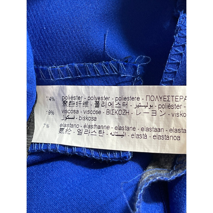 Zara Women's Blue High Waisted Straight Leg Slim Fit Trousers Dress Pants Size S