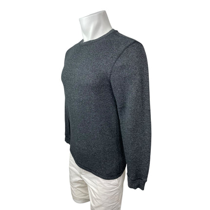 Faded Glory Mens Gray Waffle Knit Crew Neck Long Sleeve Sweatshirt Sweater Top S