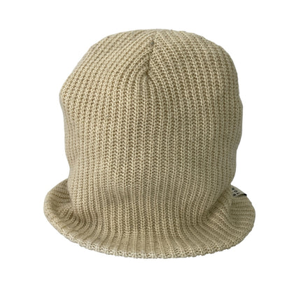 Burton Women's Cream Beige Ribbed Knit Winter Snow Bonnet Beanie Hat Cap OS
