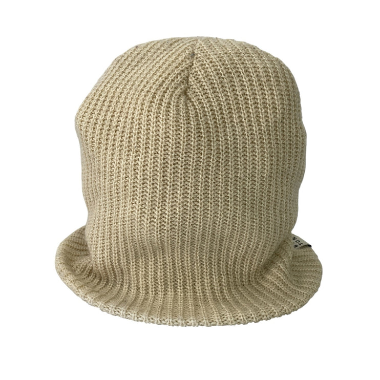 Burton Women's Cream Beige Ribbed Knit Winter Snow Bonnet Beanie Hat Cap OS