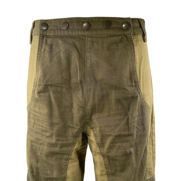 Zara Green Colorblock High Waisted Military Cargo Wide Leg Baggy Pants Size 4