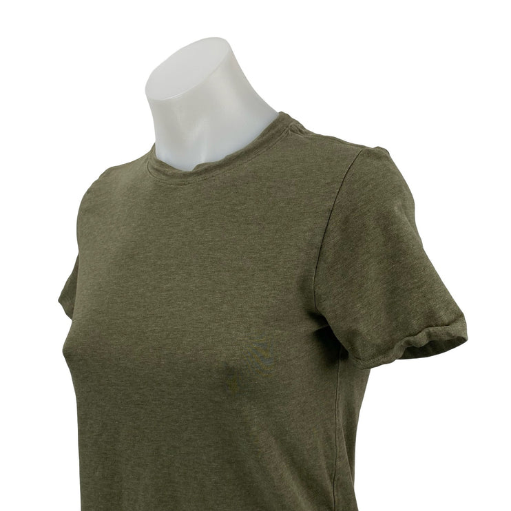 Lululemon Women's Army Green Yoga Short Sleeve Athletic T Shirt Tee Top Size 2