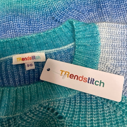 Trendstitch Kids Multicolor Tie Dye Rib Knit Long Sleeve Crew Neck Sweater Top 9