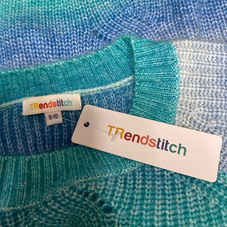 Trendstitch Kids Multicolor Tie Dye Rib Knit Long Sleeve Crew Neck Sweater Top 9