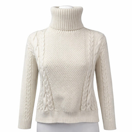 Madewell Women's Cable Knit Turtle Neck Long Sleeve Sweatshirt Sweater Top Sz M