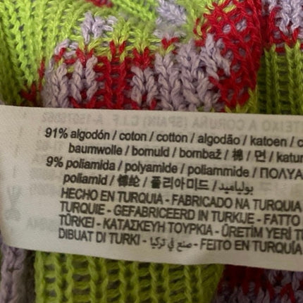 Zara Purple Cherry Floral Knit Long Sleeve Cardigan Sweater Tank 2 Pc Set Size S