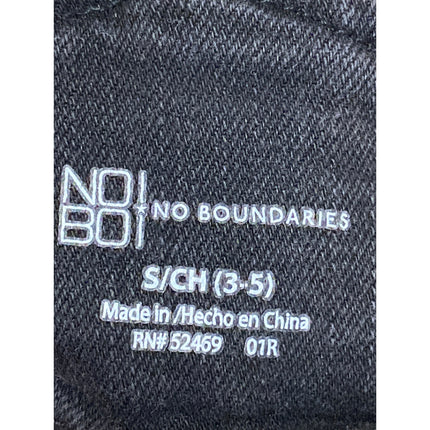 No Boundaries Black Denim Square Neck Sleeveless Overall Jumpsuit Romper Size S