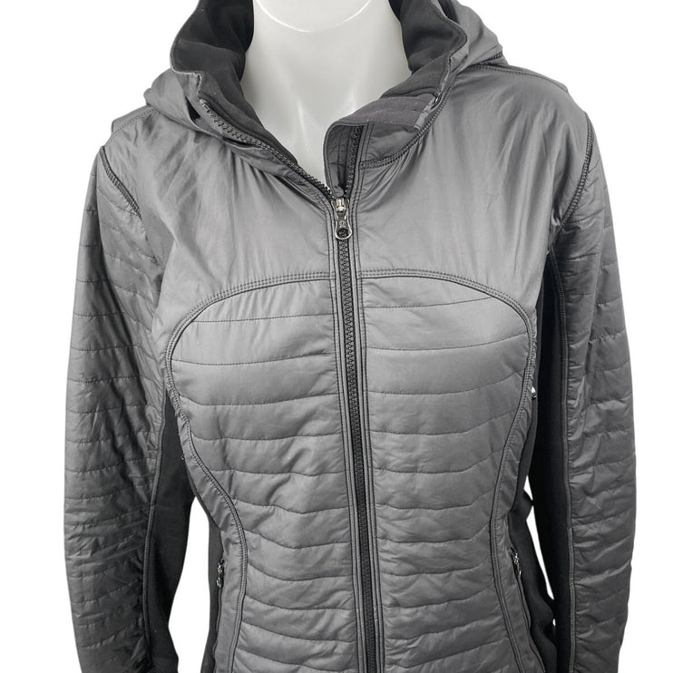 Lululemon First Mile Women's Black Full Zip Hooded Hoodie Puffer Coat Jacket 4