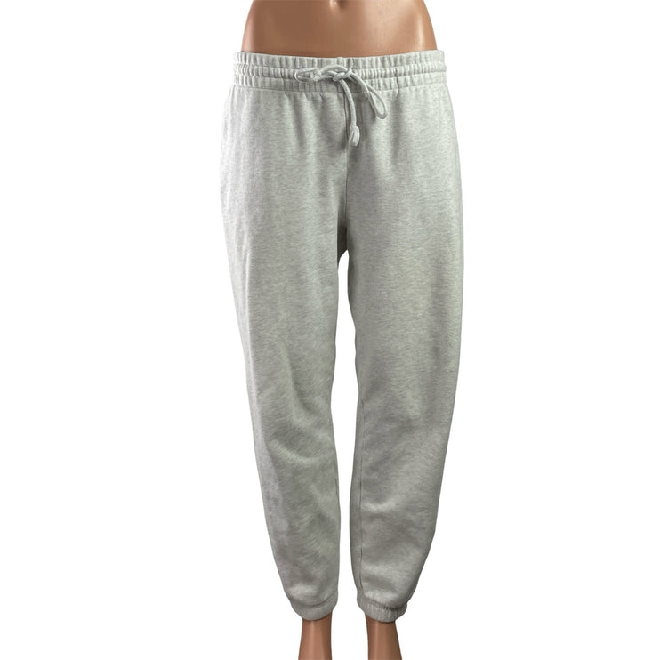 Aritzia TNA Cozy Fleece Gray Elastic Waist Tapered Lounge Jogger Sweat Pants S