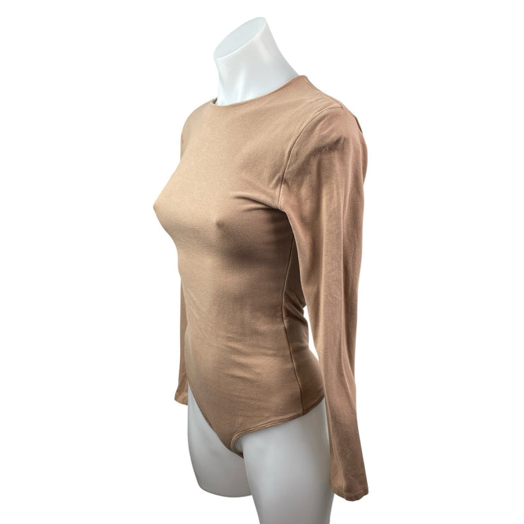 Abercrombie & Fitch Soft Matte Seamless Long Sleeve Crew Neck Bodysuit Top Sz S