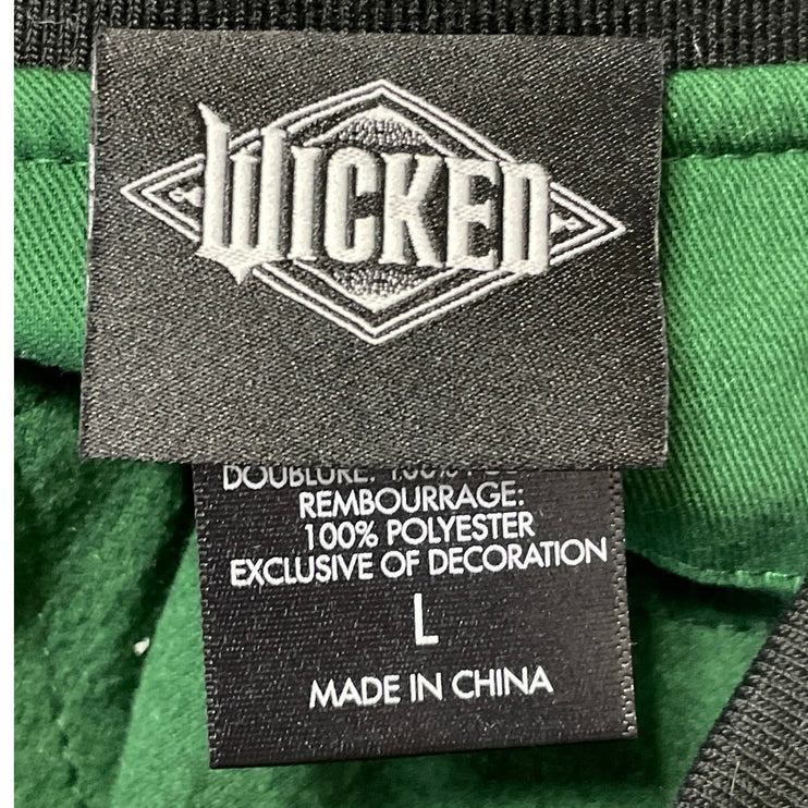 NEW Wicked Shiz University Women's Green Embroidered Varsity Coat Jacket Size L