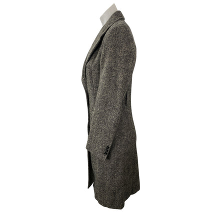 Veva Medem 100% Wool Gray Long Sleeve Notch Collar Blazer Over Coat Jacket Sz 38