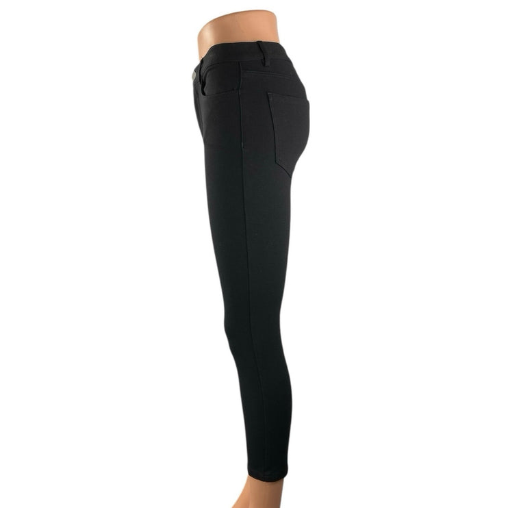 Theory Women's Black Mid Rise Skinny Slim Cropped Trousers Casual Pants Size 0
