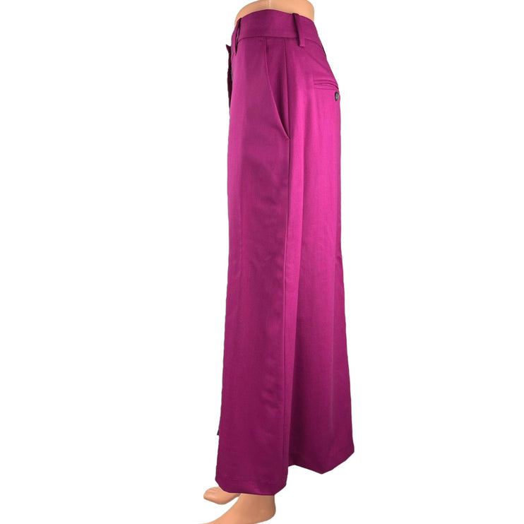 NEW Argent Purple Zipper Pockets Maxi Casual Career Office A-line Skirt Size 0