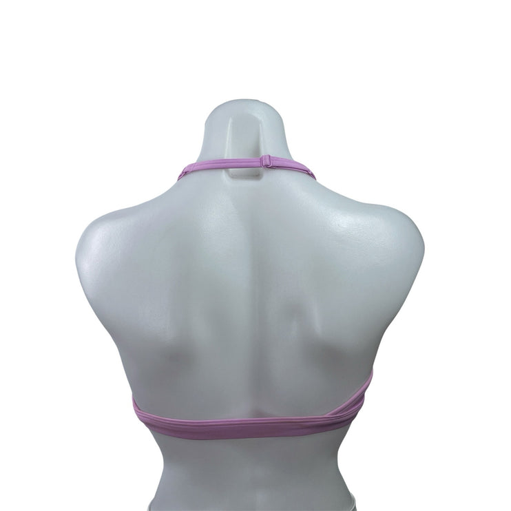 Gymshark Minimal Halterneck Pink Yellow Bundle Lot of 2 Sports Bra Tank Top Sz S