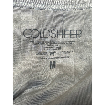 Goldsheep Multicolor Logo Sleeveless Crop Top Leggings Athletic 2 Pc Set Size M