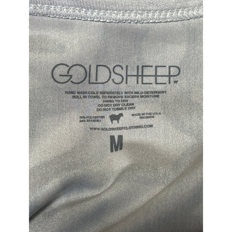 Goldsheep Multicolor Logo Sleeveless Crop Top Leggings Athletic 2 Pc Set Size M