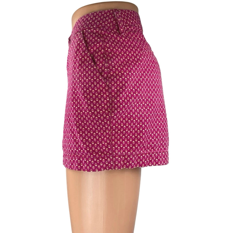 Old Navy Everyday Twill Women's Pink Floral Mid Rise 3" Mini Shorts Size 2