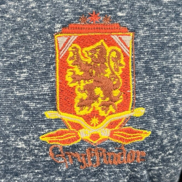 Harry Potter Gryffindor House Women's Blue Long Sleeve Pullover Tee Shirt Top M
