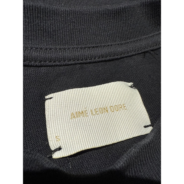 Aime Leon Dore Women's Black Crewneck Short Sleeve Casual Tee T-Shirt Top Size S