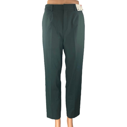 NEW Uniqlo Smark Ankle Women's Green Straight High Waist Trousers Dres Brie NEW Uniqlo Smark Ankle Women's Green Straight High Waist Trousers Dres Brie
