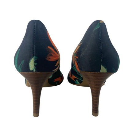 Nine West Soho9x9 Botanical Pointed Toe Slip On Stiletto Pumps Heels Shoes Sz 9