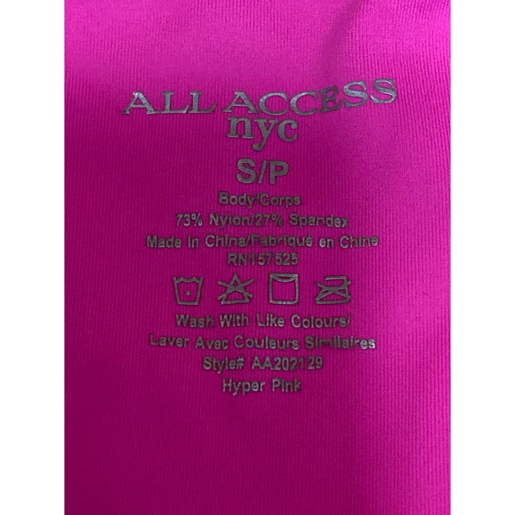 All Access Pink Racerback Cropped Top Leggings Yoga Athletic Two Piece Set Sz S