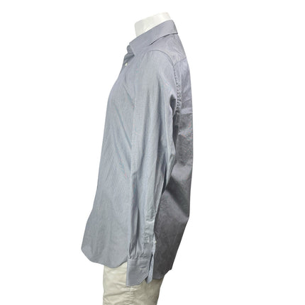 NEW Ermenegildo Zegna Gray Long Sleeves Striped Button Down Dress Shirt Top 42