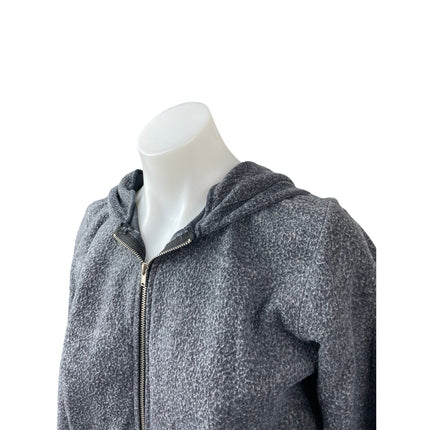 John Galt Women's Gray Hooded Long Sleeve Sweater Hoodie Sweatshirt Jacket Top M