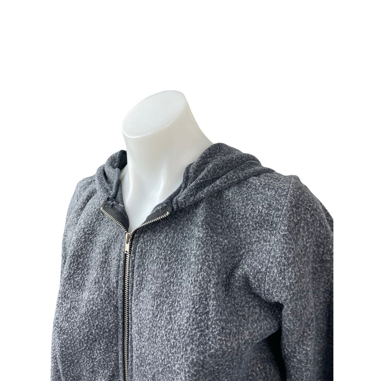 John Galt Women's Gray Hooded Long Sleeve Sweater Hoodie Sweatshirt Jacket Top M