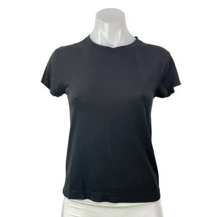 Lululemon Women's Black Short Sleeve Crew Neck Basic T Shirt Tee Top Size M