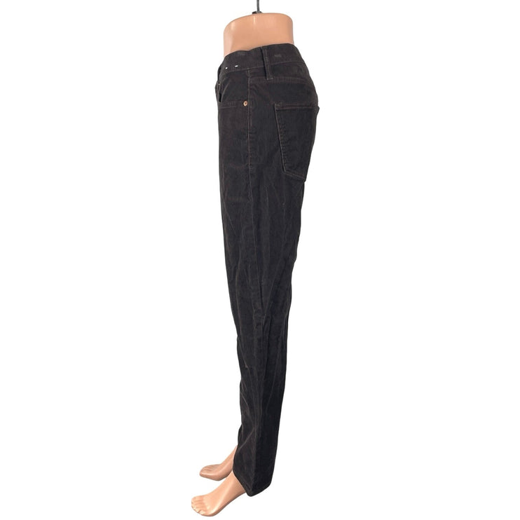 Gap Vintage Slim High Rise Women's Brown Corduroy Straight Trousers Pants Sz 29