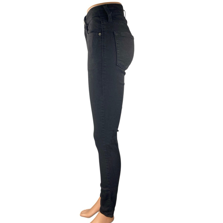 Levis 721 Women's Black High Rise Skinny Leg Slim Fit Denim Jeans Pants Size 26