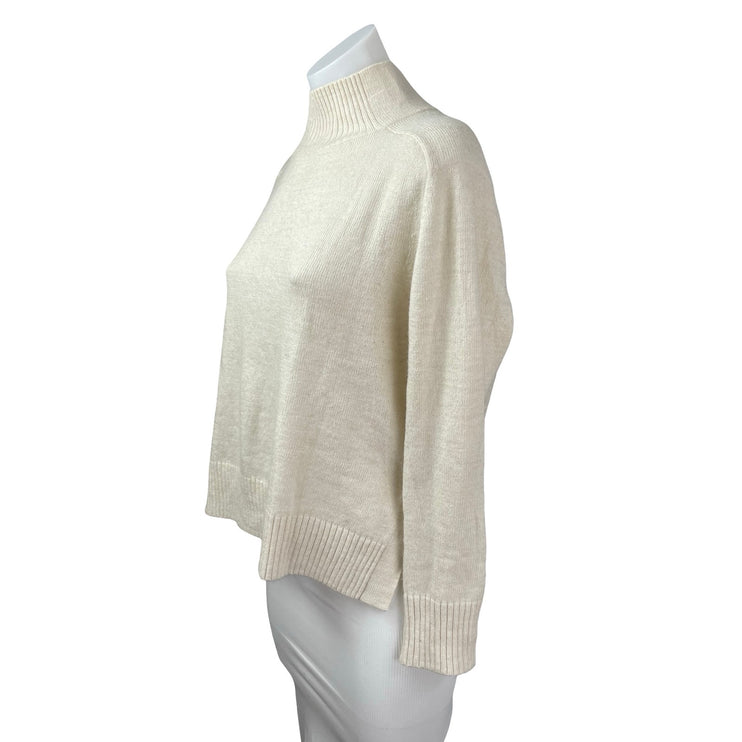 Banana Republic Women's Beige Long Sleeve Turtleneck Knit Sweater Top Size M