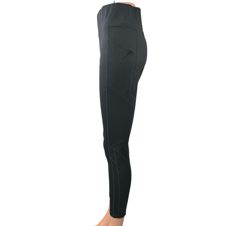 Bandier Womens Black High Rise Pull On Yoga Workout Athletic Leggings Pants Sz L