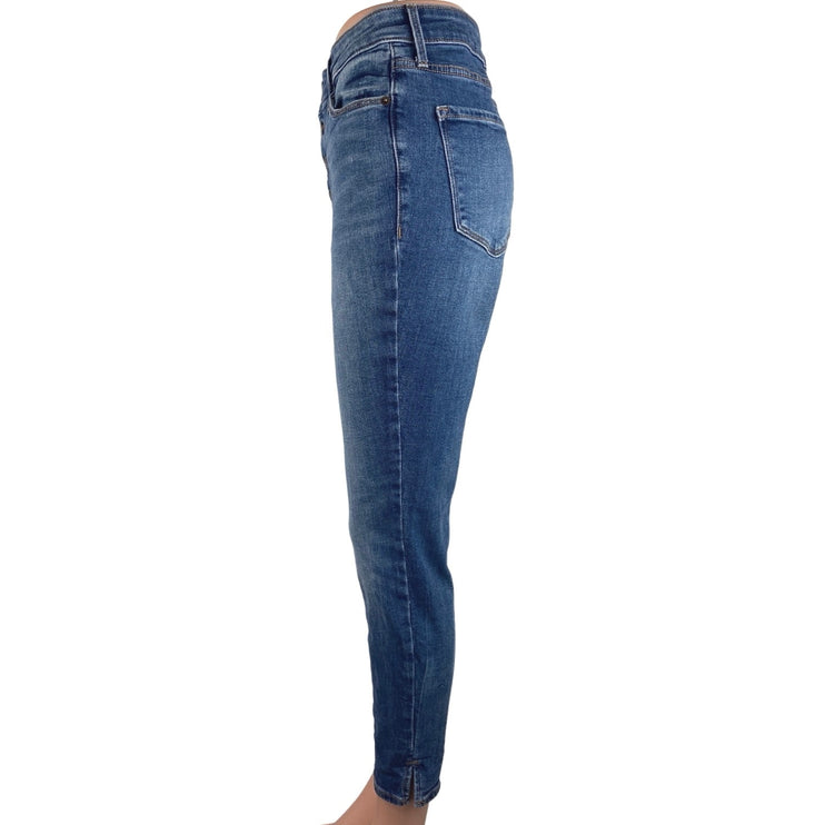 Old Navy Blue Medium Wash High Rise Denim Rockstar Super Skinny Jeans Size 8