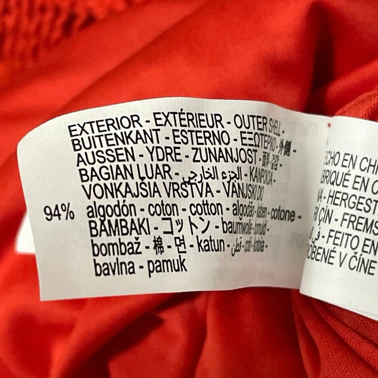 Zara Red Sleeveless Lace Ruffle Open Knit Crochet Peplum Tank A-Line Dress Sz S