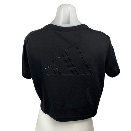 Adidas Essentials Women's Yoga Gym Athletic Activewear Crop Tee T-Shirt Top Sz L