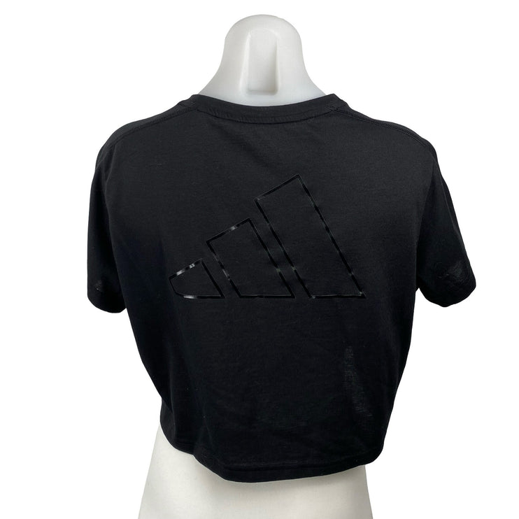 Adidas Essentials Women's Yoga Gym Athletic Activewear Crop Tee T-Shirt Top Sz L