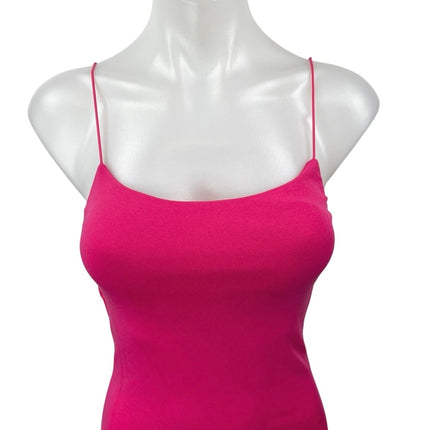 NEW Zara Pink Knit Sleeveless Cami Camisole Mini Bodycon Sweater Tank Dress Sz M