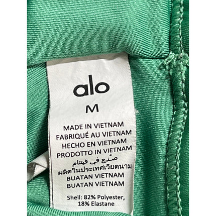 Alo Women's Green Yoga Workout Gym Running Athletic Sports Bra Crop Top Size M