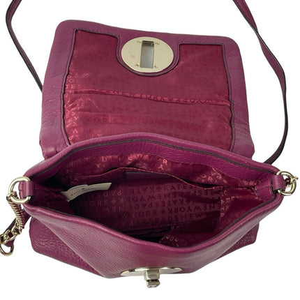 Kate Spade Astor Court Naomi Quilted Chain Purple Magenta Leather Crossbody Bag