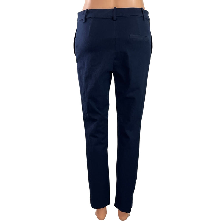 1.State Women's Navy Blue High Rise Slim Straight Skinny Trousers Pants Size 6
