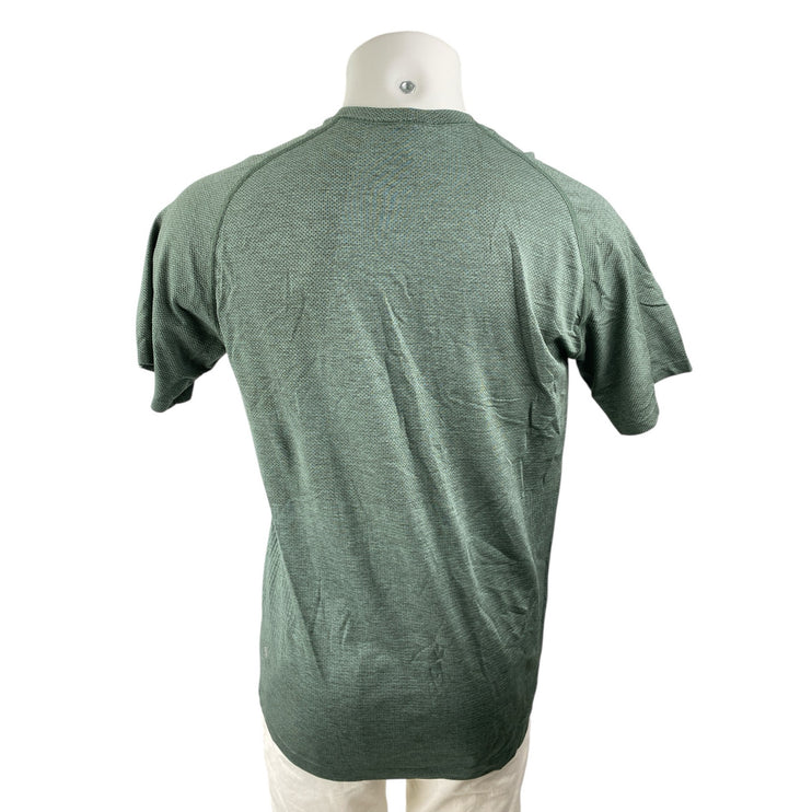 Lululemon Men's Green Short Sleeve Crew Neck Athletic T Shirt Tee Top Size M